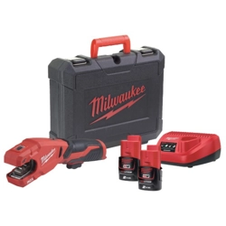 vendita online Kit tagliatubi + batterie 12v 2ah e caricabatterie Giratubi - Tagliatubi - Frese Per Sbavare E Smussare Tubi Milwaukee